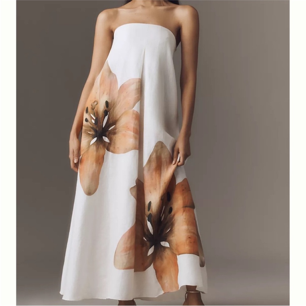 Significant Other Parisa Bandeau Linen A-Line Maxi Dress - Picture 3 of 15